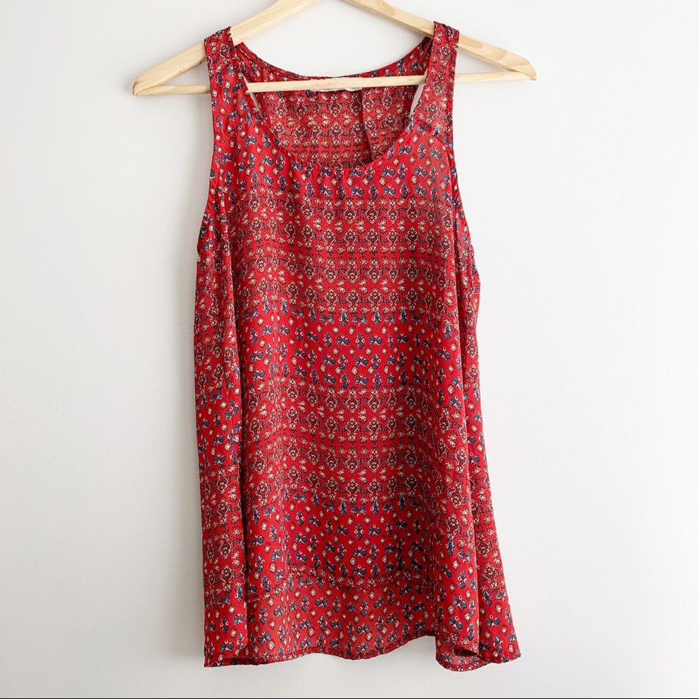 Hollister | Red and Blue Print Camisole